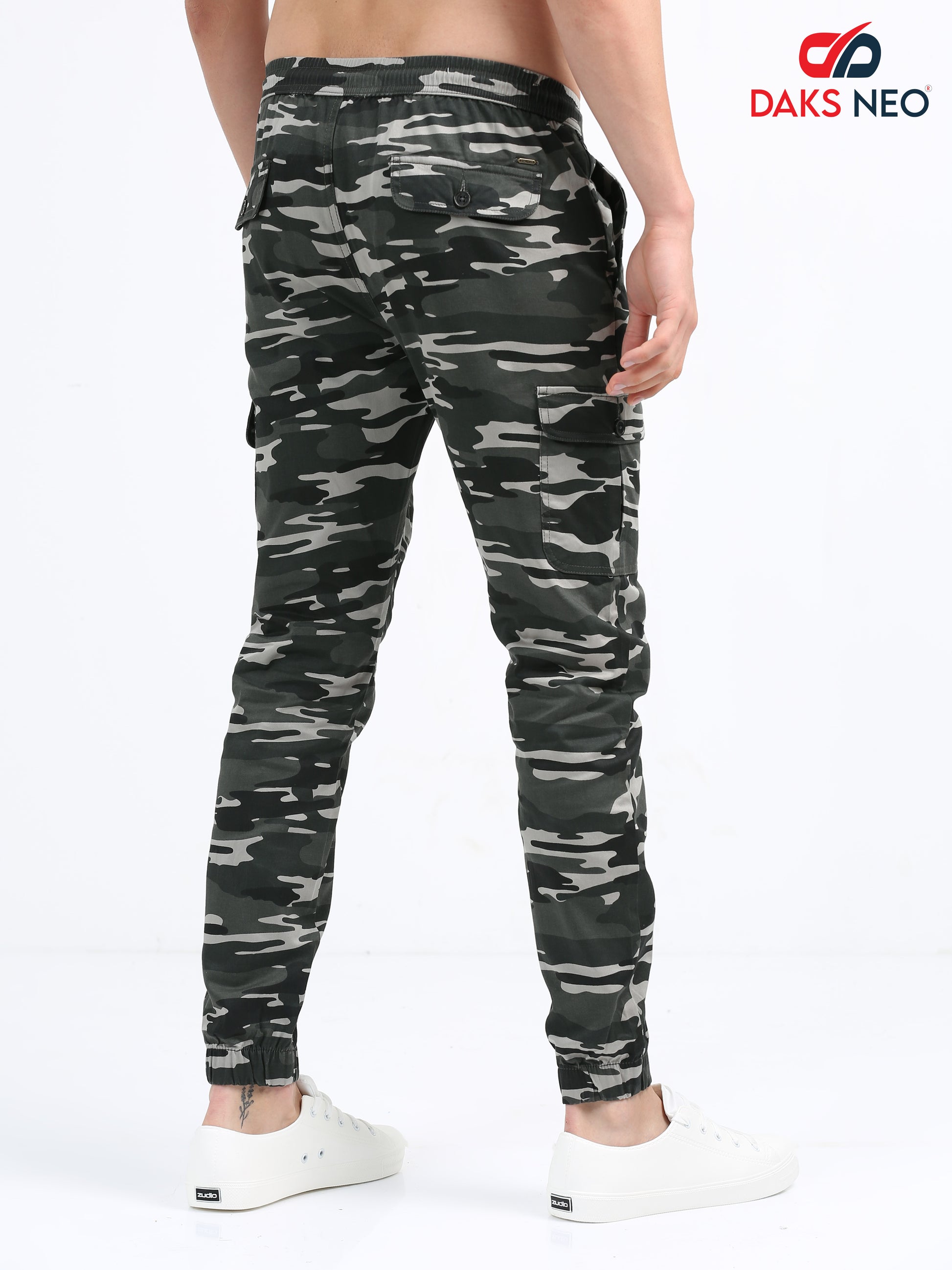 Green Camouflage Joggers for Men 