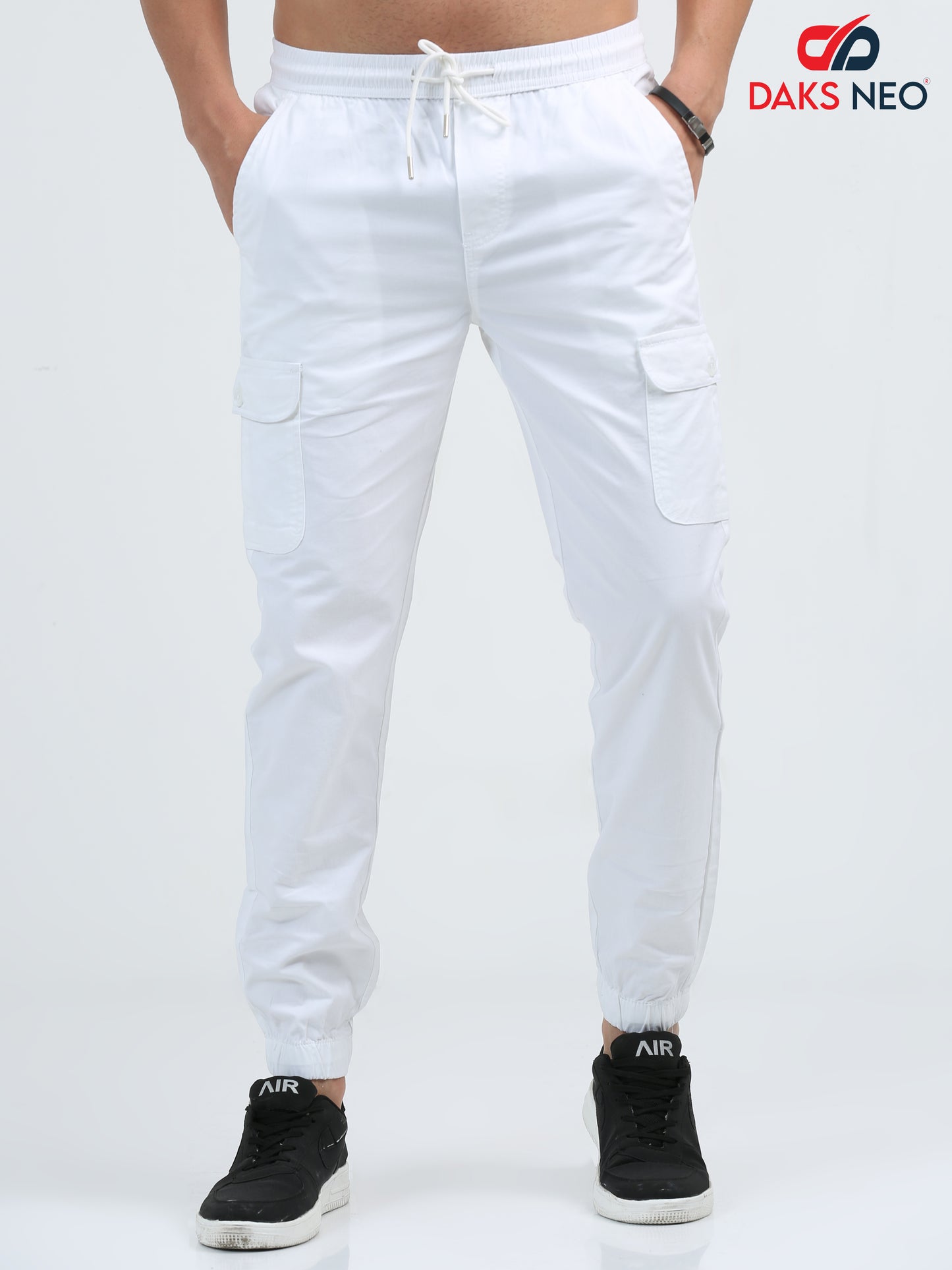 Pearl White Joggers for Men 