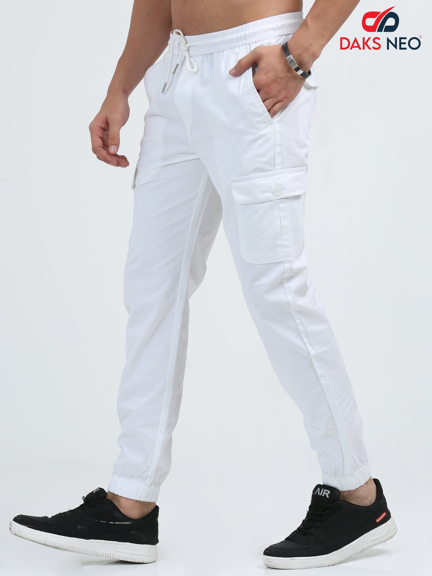 Pearl White Joggers for Men 