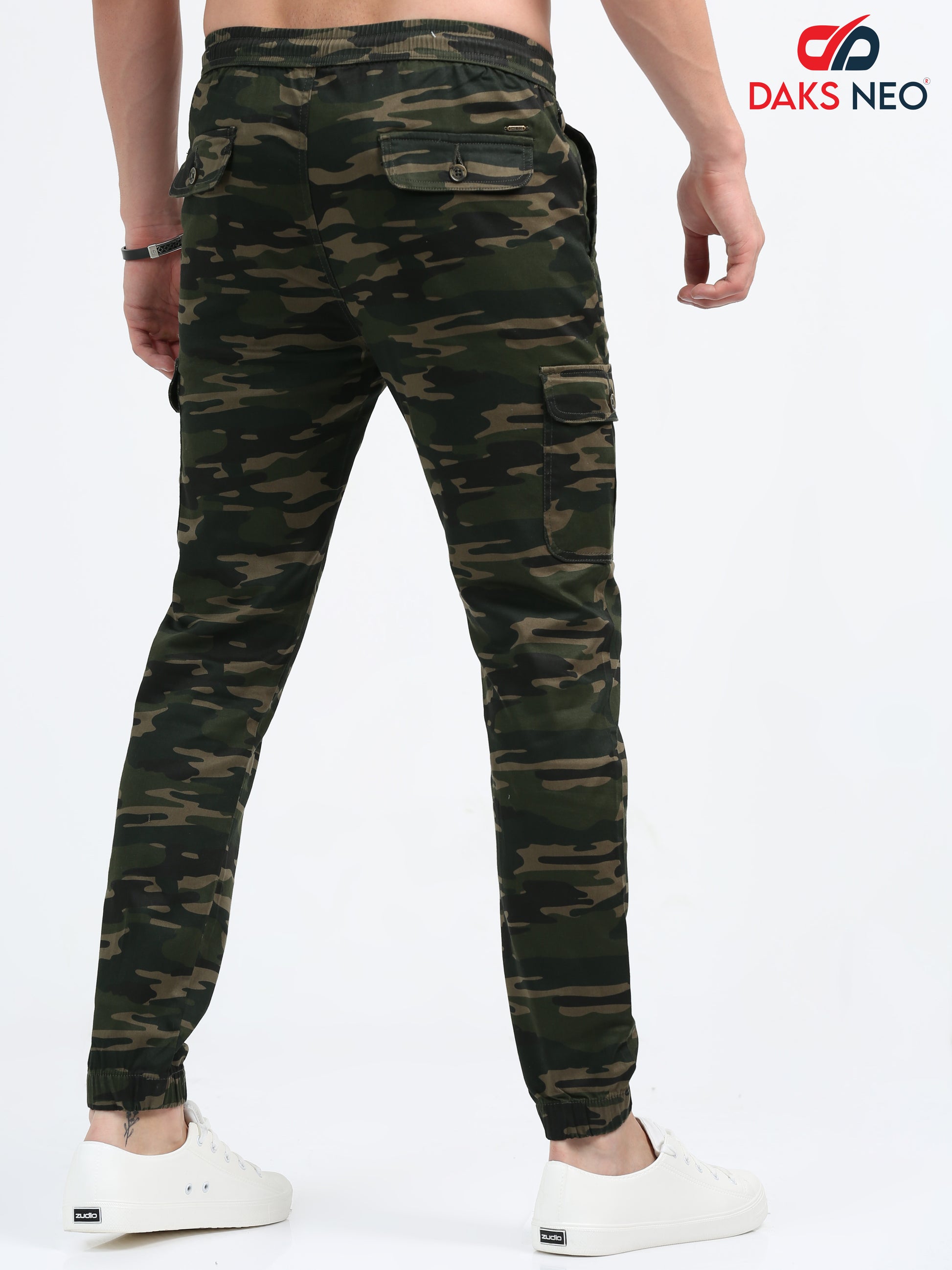 Black Camouflage Joggers for Men 