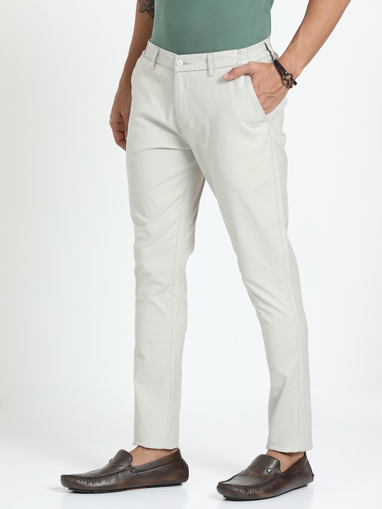 Buy Allen Solly Mens Solid Grey Slim Fit Formal Trousers Online - Lulu  Hypermarket India
