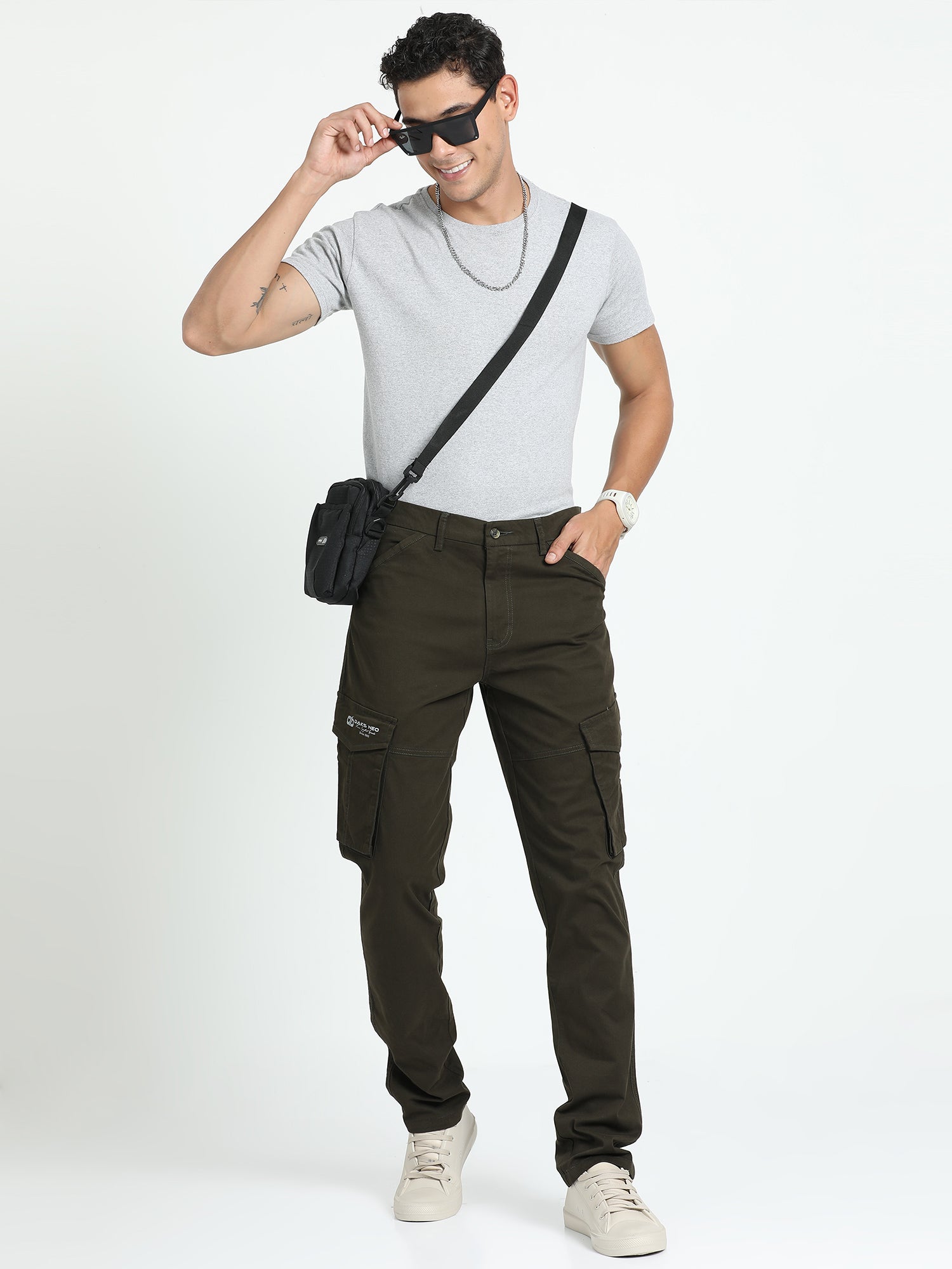 Palm Green Cargo Pant for Men 