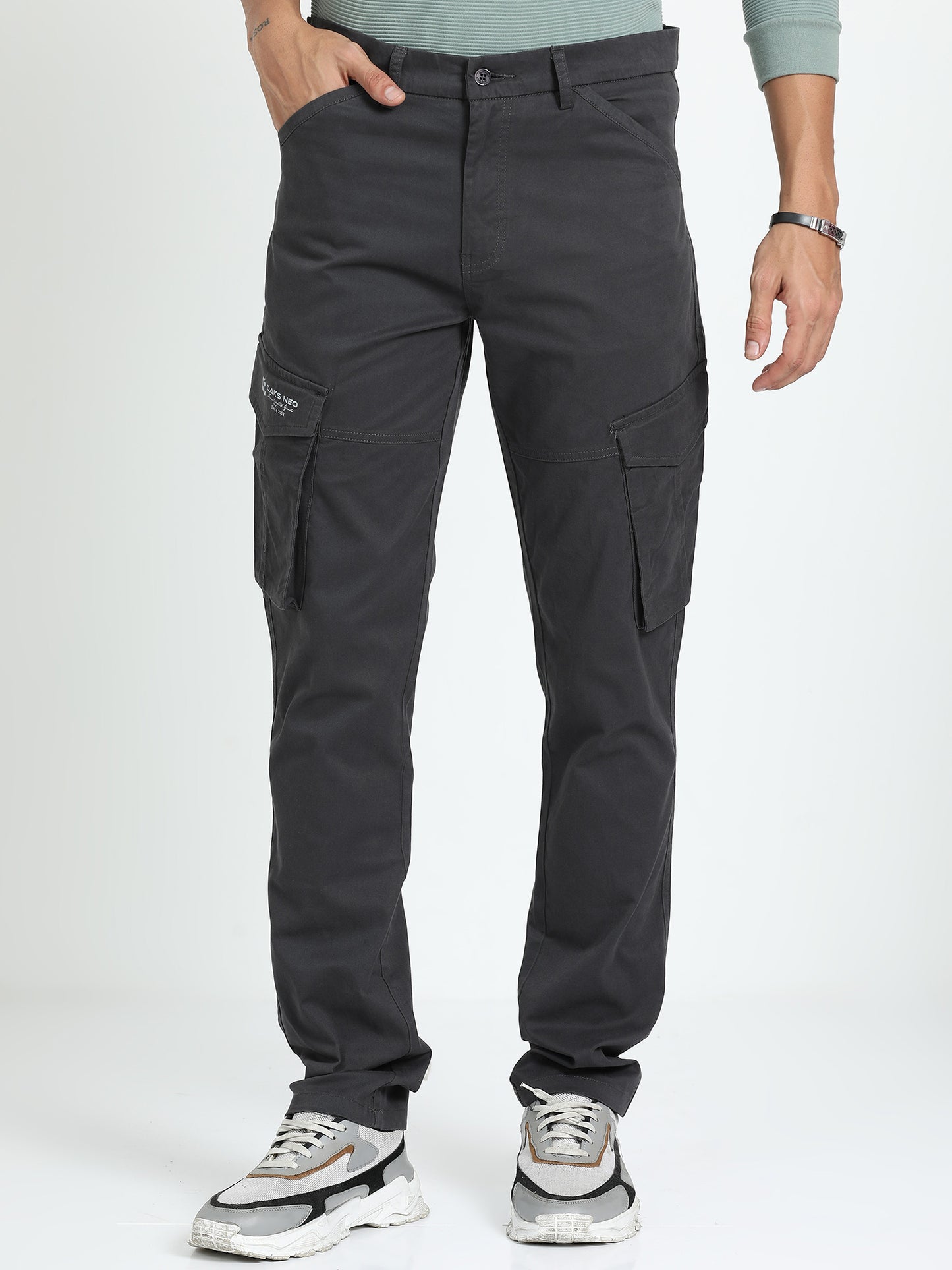 Davy Grey Cargo Pant for Men 