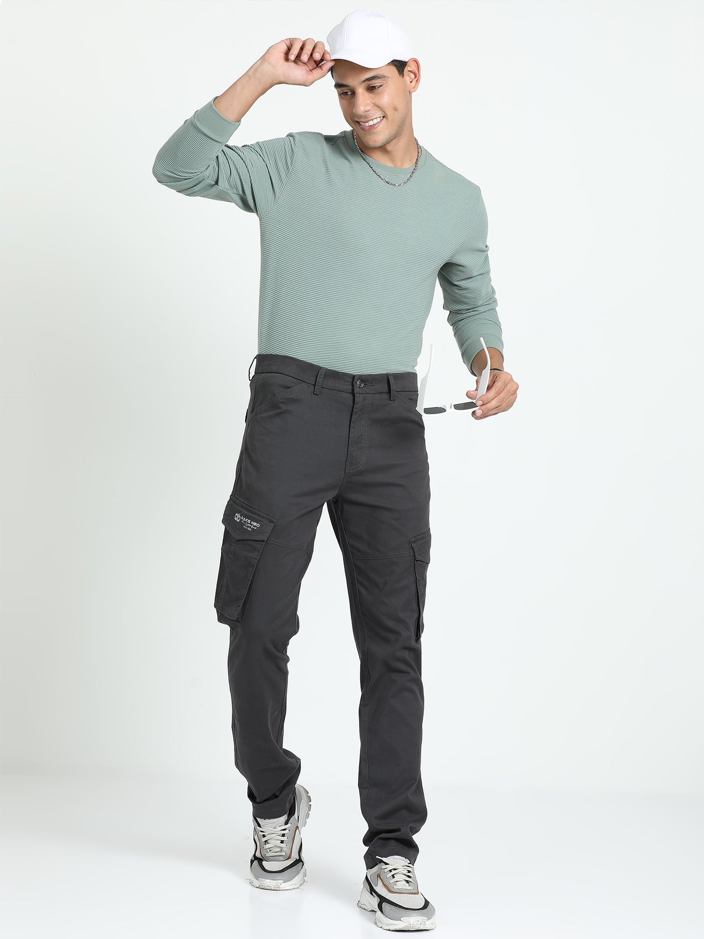 Davy Grey Cargo Pant for Men 