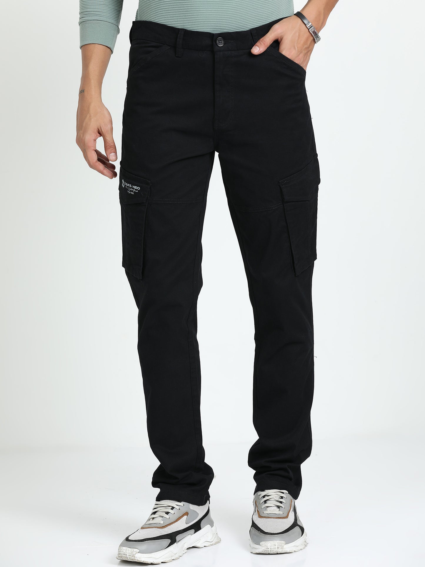 Thunder Black Cargo Pant for Men 