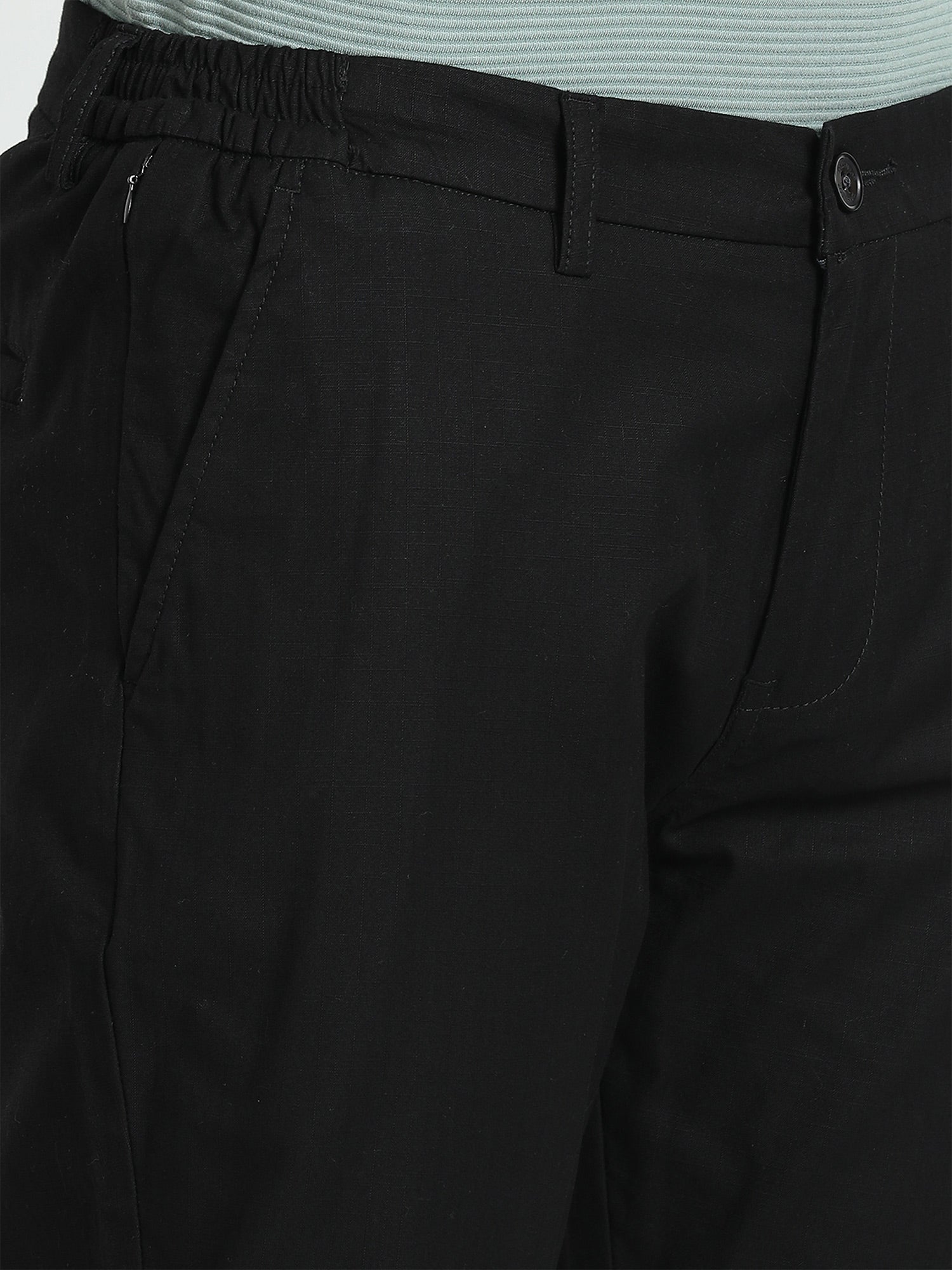 Deep Black Slim Fit Trouser for Men