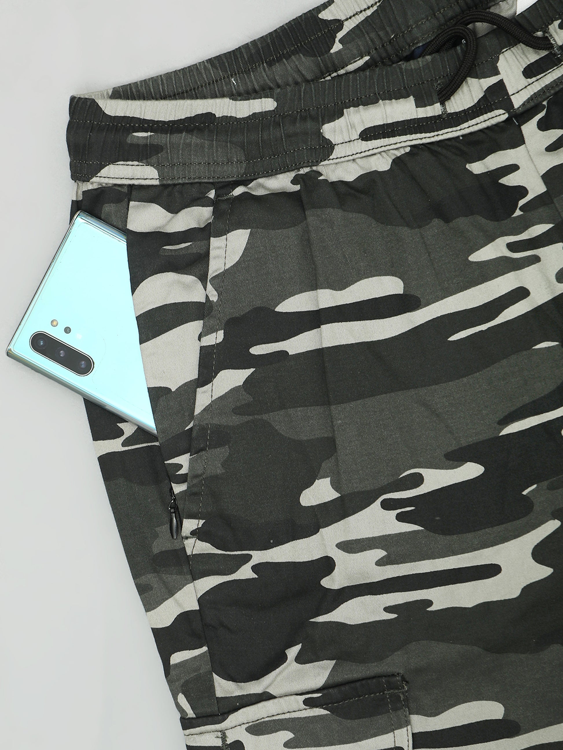 Green Camouflage Joggers for Men 