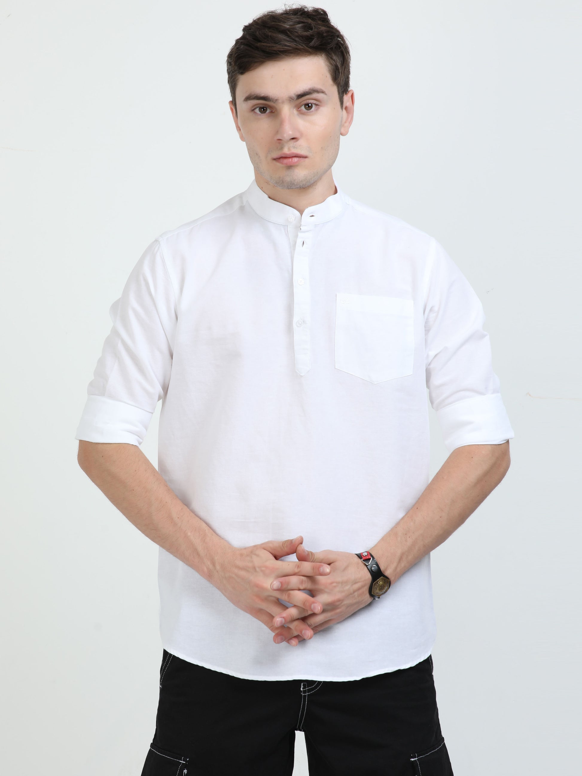 Titan White Short Kurta for Men 