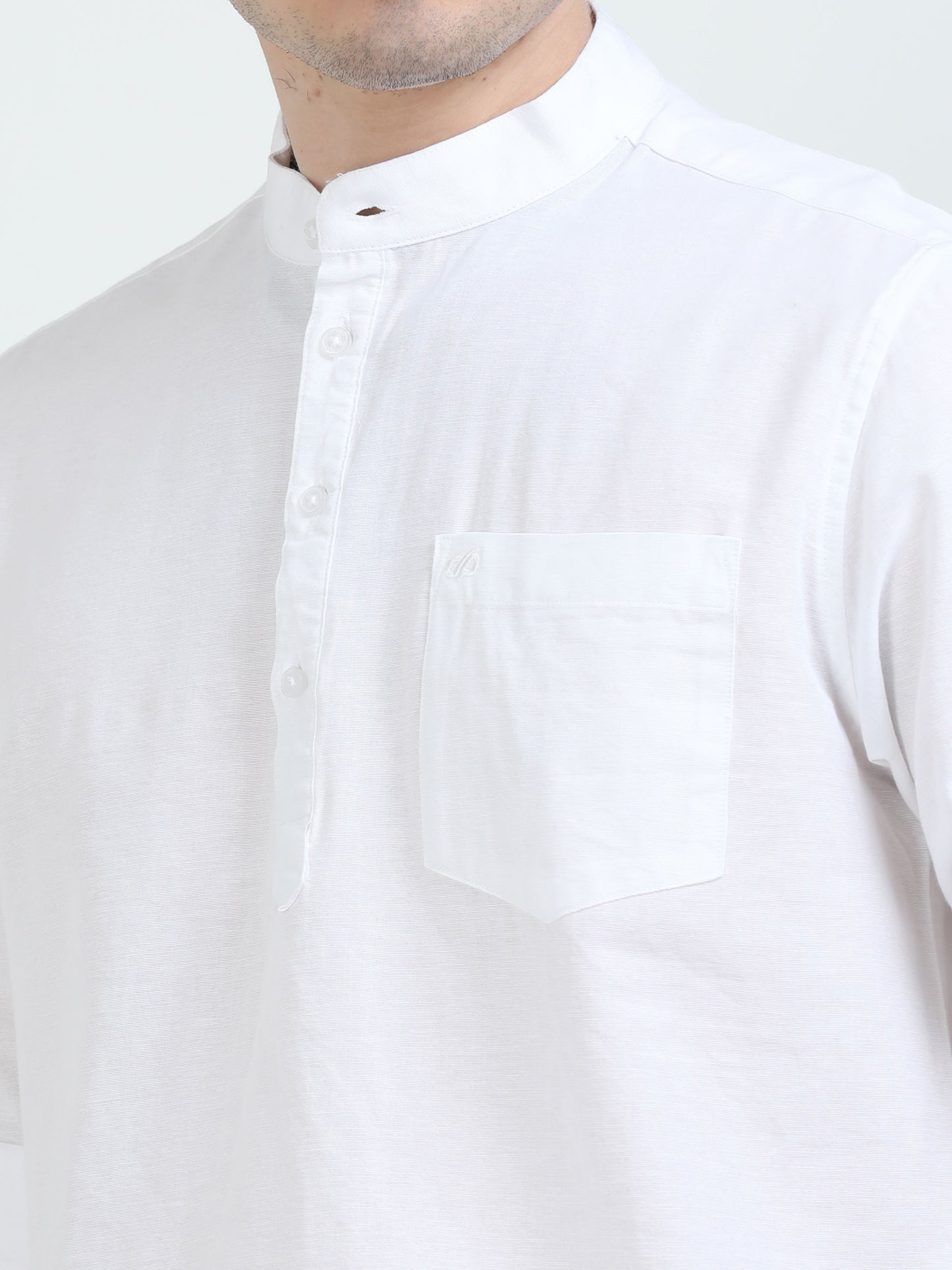 Titan White Short Kurta for Men