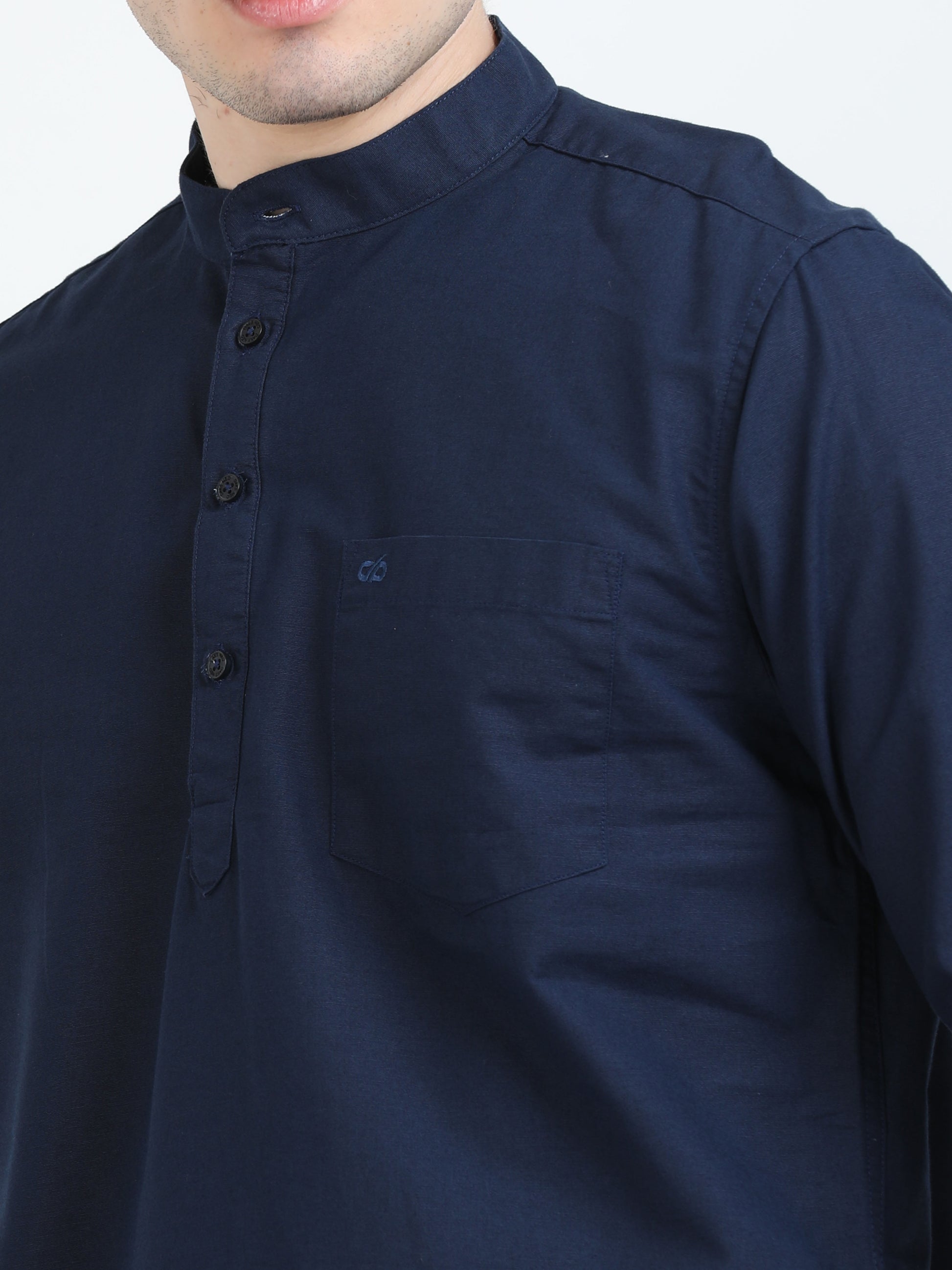 Blue Zodiac Short Kurta for Men 