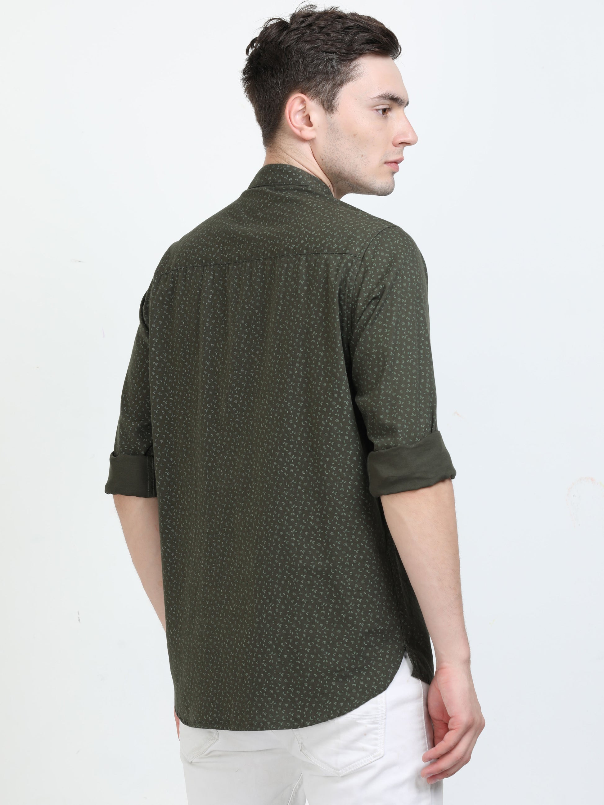 Lunar Green Short Kurta for Men 