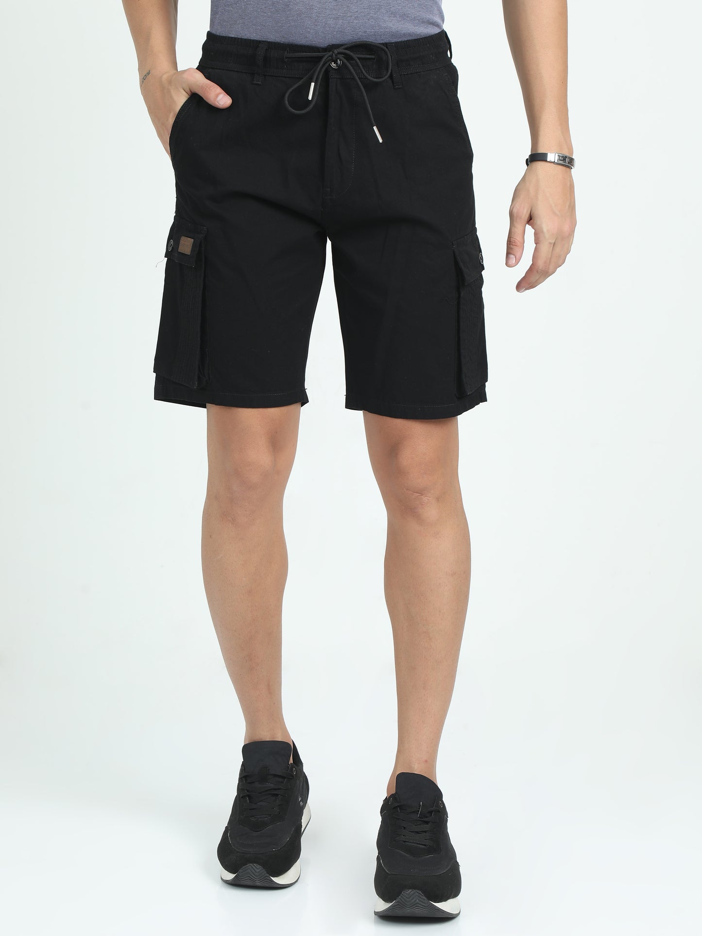 RELAXED PRO CARGO SHORTS-BLACK