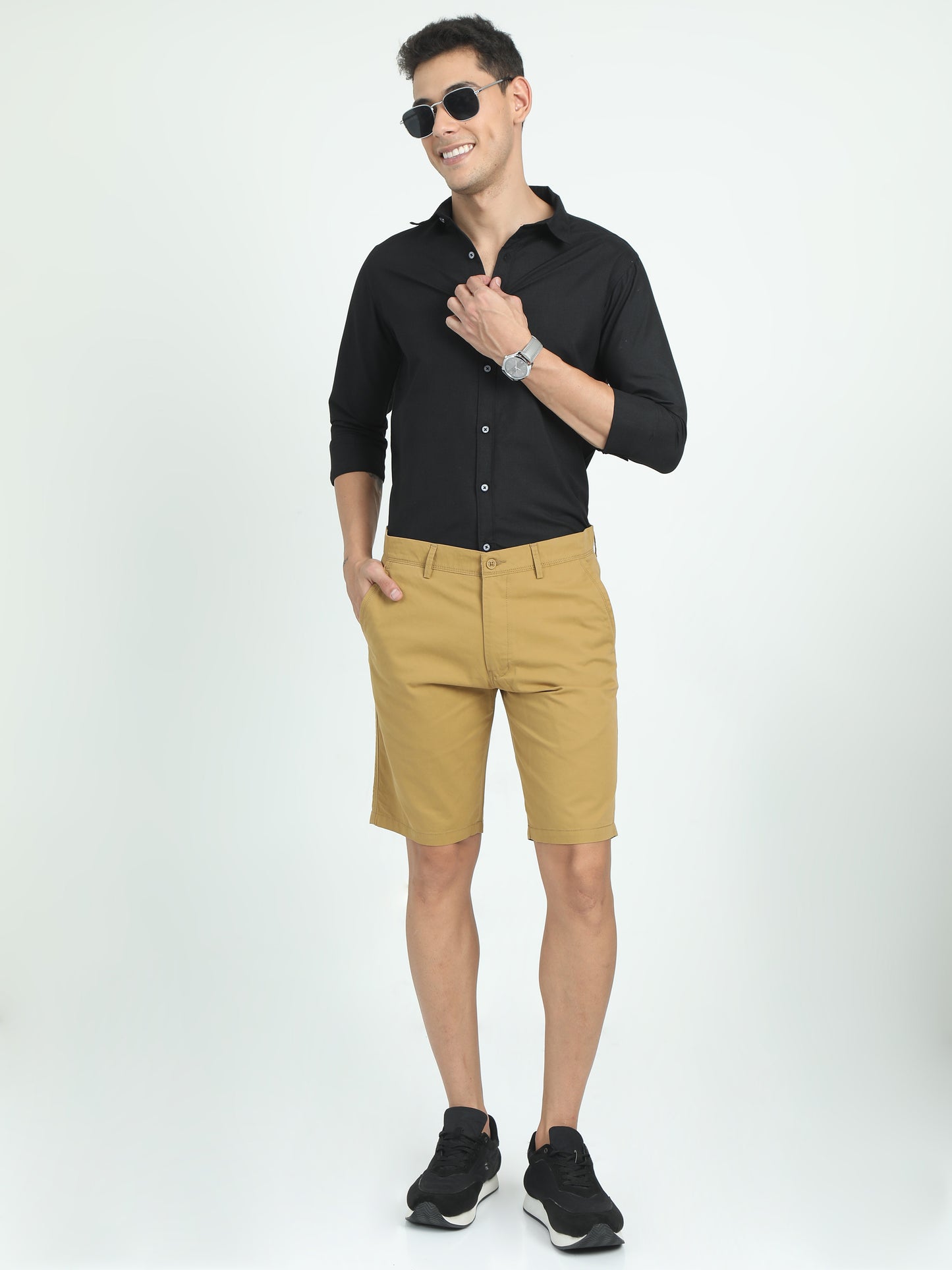 ALL DAY EVERYDAY SHORTS-DARK BEIGE