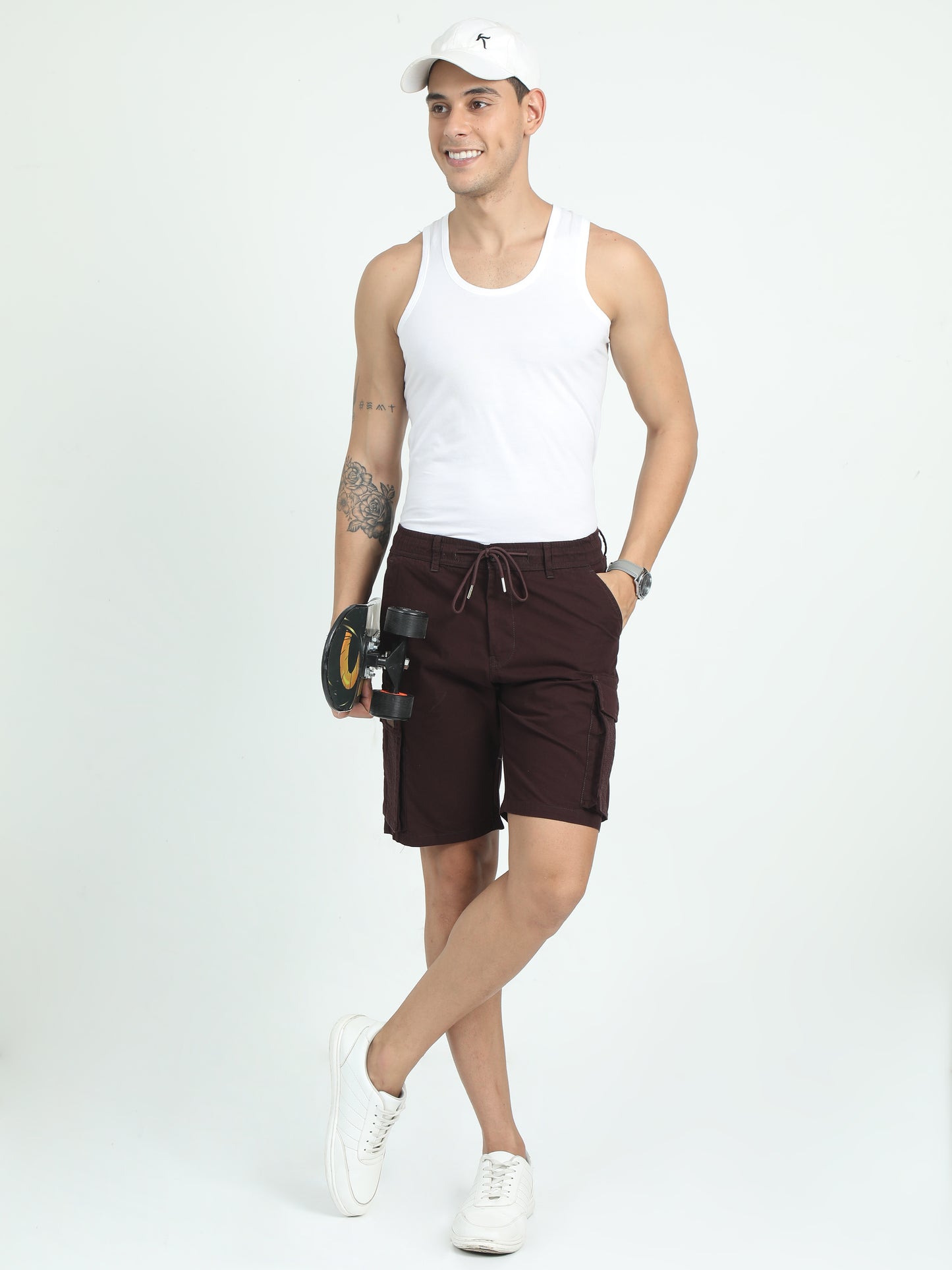 RELAXED PRO CARGO SHORTS-SEAL BROWN