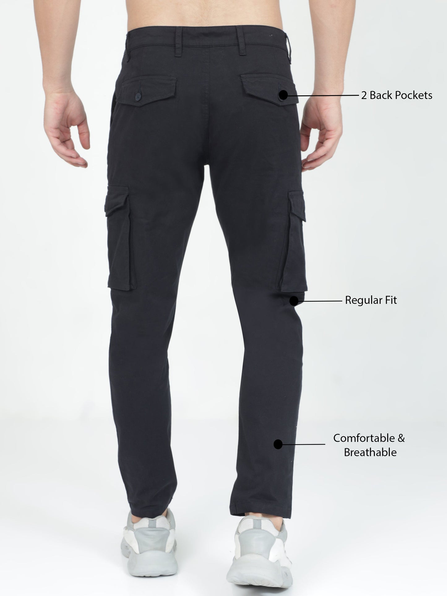 Grey Cargo Pants For Men