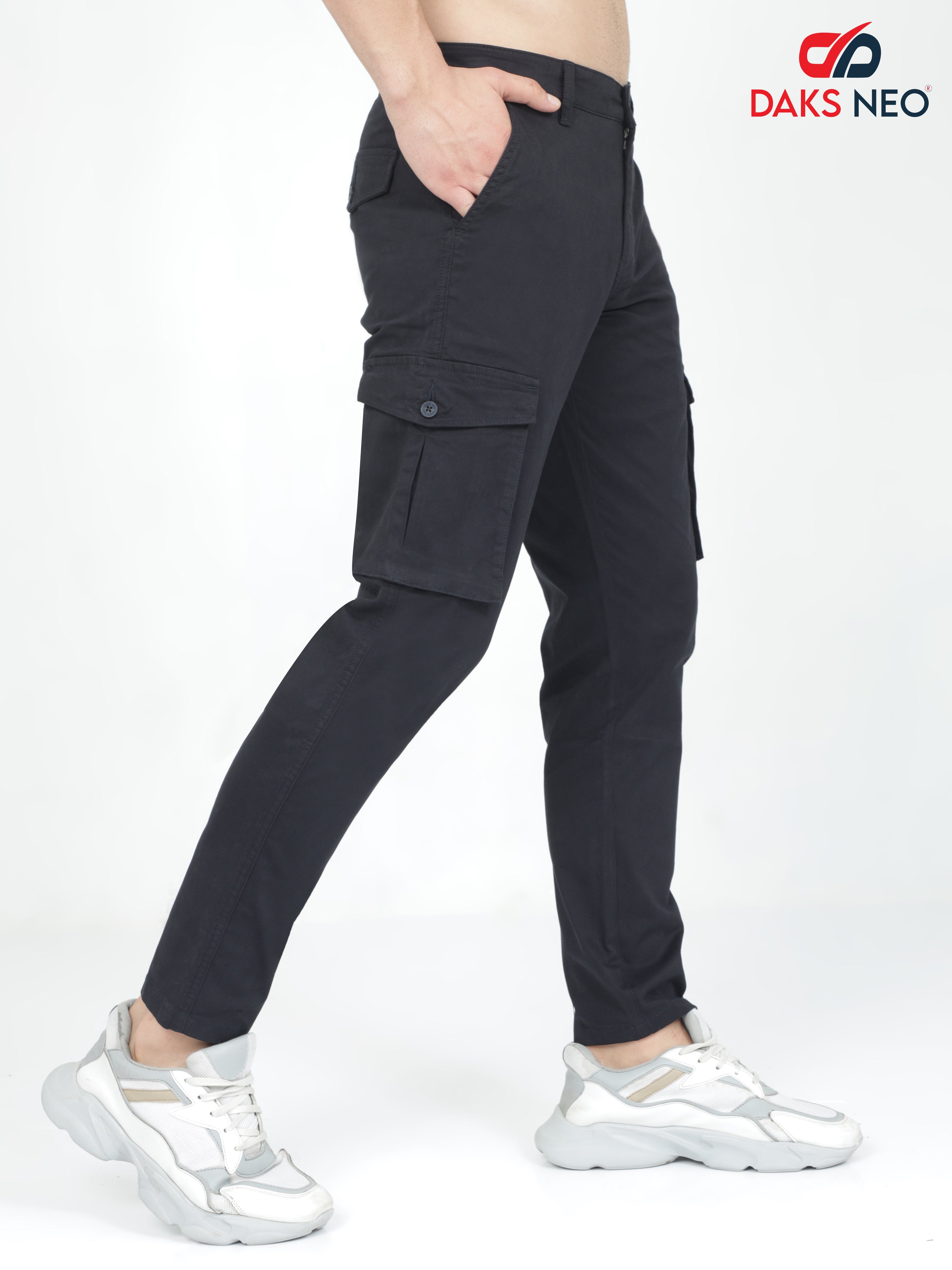 Mens Cotton Cargo Combat Pants Khakis Straight Leg Zipped Pocket Trousers |  eBay