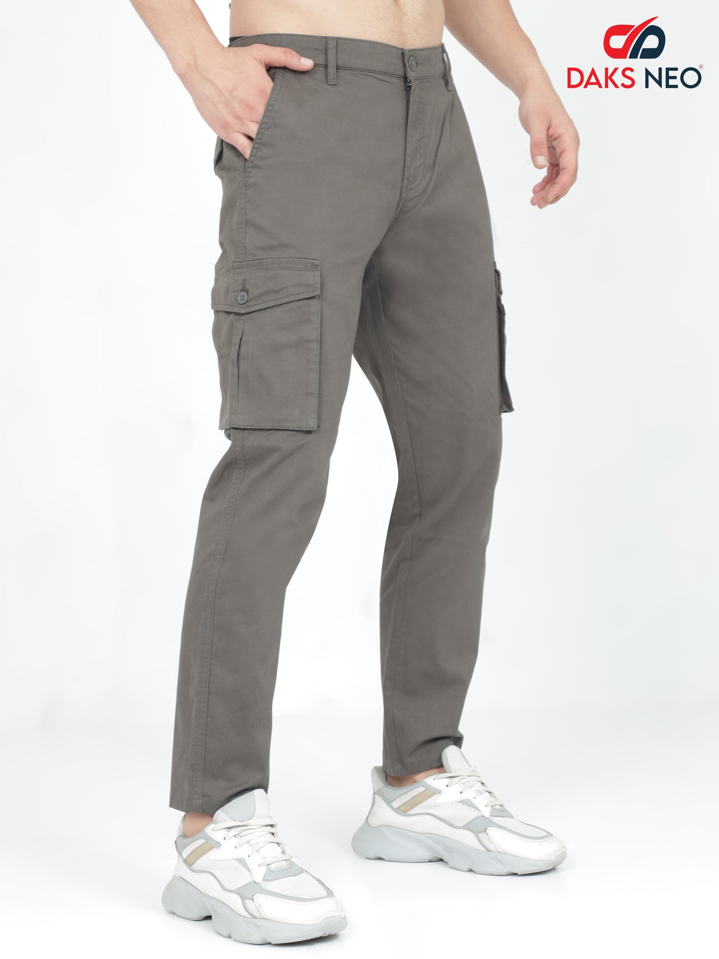Grey Cargo Pants For Men
