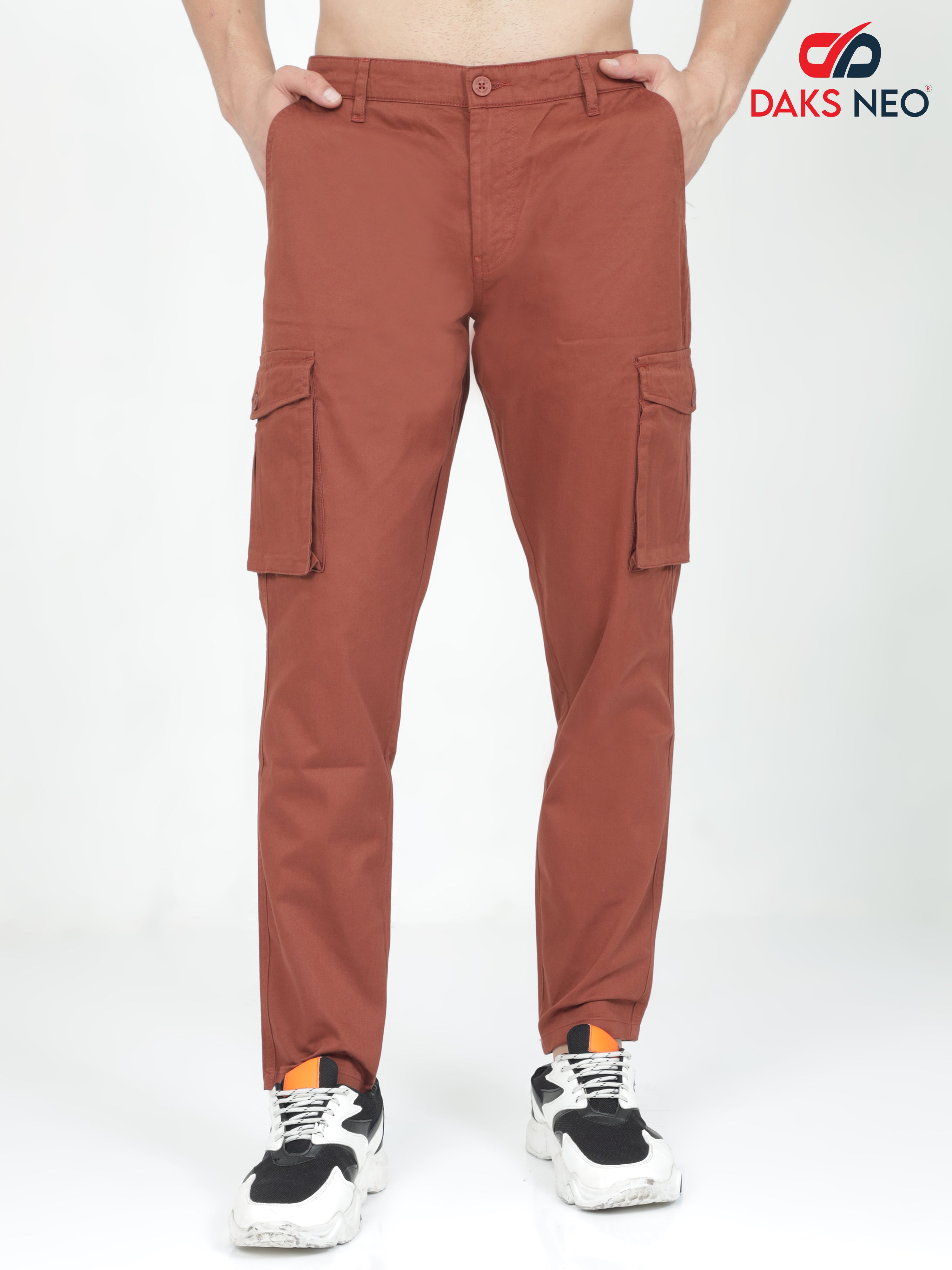 rust cargo pants  buy cargo pants online at great price  DAKS NEO  CLOTHING COINDIA