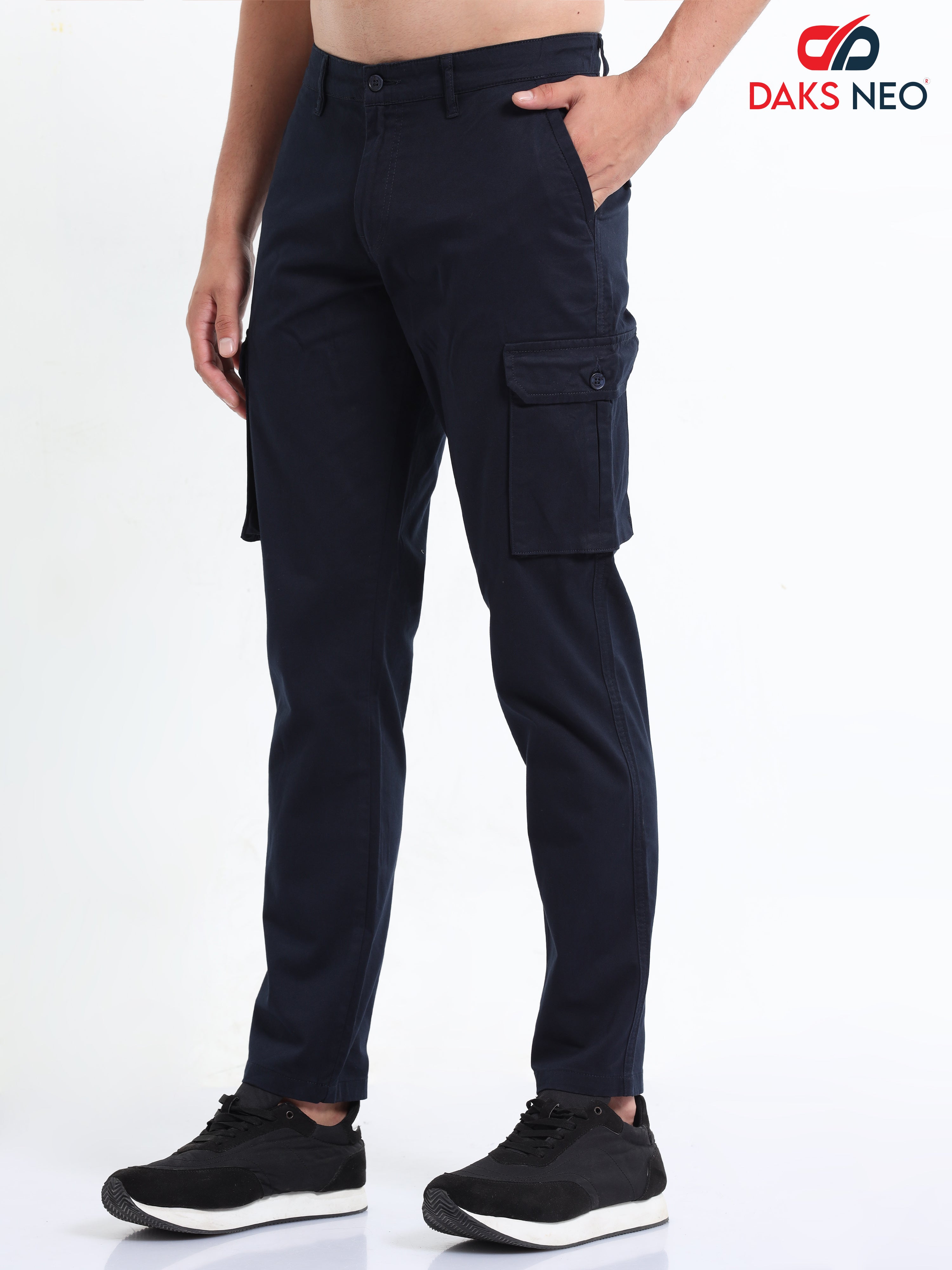 Shop Stylish Navy Blue Cargo Pants Mens Online at Great Price