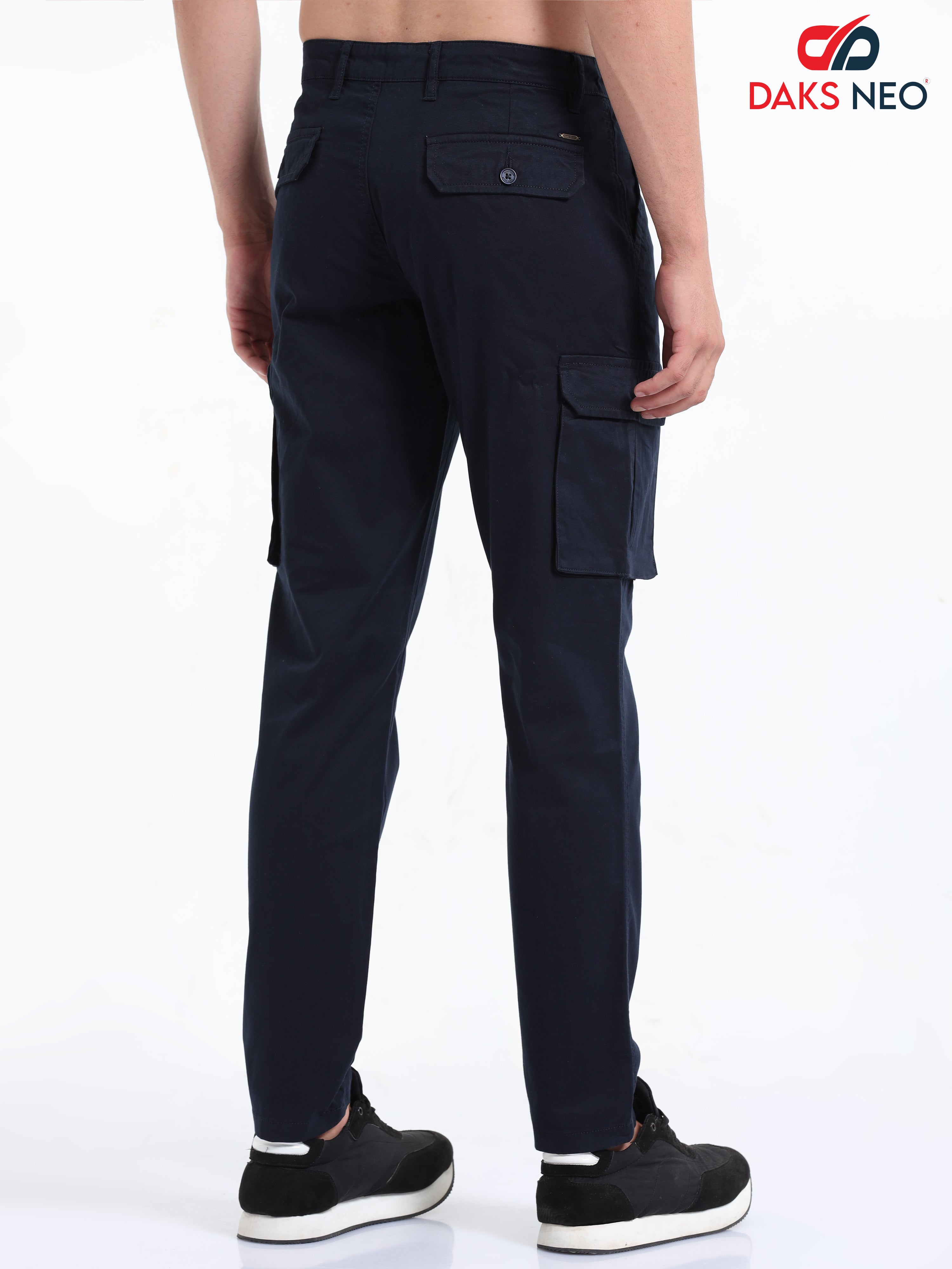Buy Navy Blue Slim Pants Online - W for Woman